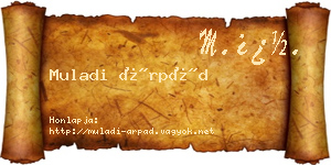 Muladi Árpád névjegykártya